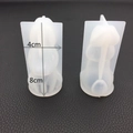 3D rabbit silicone mold set for resin and gypsum, 8cm tall translucent white tool - Mirror 3D Stitched Rabbit Mold