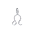 Minimalist silver stainless steel Leo zodiac sign pendant necklace for women - Leo - Steel