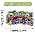 3D gamer zone wall decal with graffiti controller design for gaming room decor - 3D Gamer Zone Victory Gesture Style (UV50642T_R)