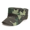 Klassieke camouflage legerpet met platte bovenkant van stevig katoenen canvas doek - Verstelbaar / Legergroen Camo