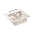 Cassetto frigo estensibile color crema con fessure di ventilazione e ganci di supporto - Albicocca