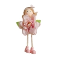 Handmade Easter flower fairy fabric doll in pink for festive party decoration - Pink Flower Girl / Pink