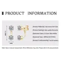 Elegant S925 silver irregular drop earrings with dual 0.5ct D color moissanite stones - K Gold (Sugar Cube)