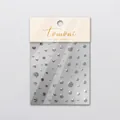 Self-adhesive MS134 silver polka dot nail art stickers in official card packaging - MS134 / Silver