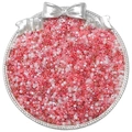 Mix of pink and red 2.5mm glass seed beads in a silver tray for DIY jewelry making - Red Series Mixed (10g/Pack Approx 700pcs)