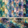 Gorgeous Peacocks 6-inch DIY scrapbook paper pad with 24 floral patterned 160gsm sheets - R2425 24 Sheets