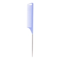 Lavender professional rat tail comb with fine teeth and a long stainless steel pin - Light Blue