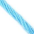 Sky blue faceted crystal glass wheel beads for handmade DIY jewelry bracelets - 3mm (Approx 120pcs) / Medium Blue Jade AB