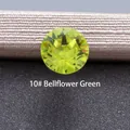 DIY geometric round zircon stone in 10# lisianthus green for ear stud jewelry making - 6.2MM / Balloon Flower Green (10#)