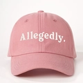 Casquette de baseball en coton rose avec broderie Allegedly. et sangle réglable - Rose foncé
