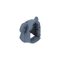Winter pet hood with cute bear ears and waterproof quilted blue fabric for dogs - S / Blue