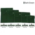Dark green velvet jewelry snap pouches in five different sizes for elegant storage - Arc / Small (7x7cm) / Dark Green