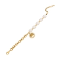 Golden bracelet featuring white baroque pearls and a sparkling tree of life pendant - Tree of Life Charm Style(7#)