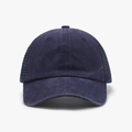 Cappellino trucker blu navy con retro in mesh traspirante e cotone lavato retrò - Regolabile / Blu Marino (24A293)