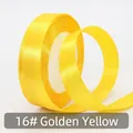Roll of 2cm golden yellow satin ribbon color 16 for gift wrapping and wedding decor - Gold Yellow
