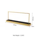 Golden metal earring display stand with black velvet base for jewelry storage - Single Tier Earring Stand (Black Velvet)