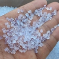 Manciata di chiusure per orecchini in silicone morbido e tappi in plastica trasparente - Chiusura Ottagonale Orecchino 3*3mm / Trasparente