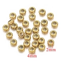 Perline distanziatrici a pallottoliere da 4mm in acciaio oro per gioielli fai da te - 4x2x2mm / Oro