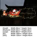 Christmas window static stickers with Santa and reindeer motifs in five size options - Christmas Gift Car