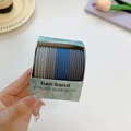 High elasticity hair bands set in gray and blue shades presented in neutral packaging - Grey Gradient 20 Pcs Set