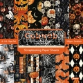 Blocco di carta per scrapbooking Halloween da 6 pollici con 12 motivi per card making DIY - R2470 24 Fogli