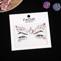 Strass de visage en acrylique exquis pour le maquillage DIY et les soirées masquées - 165*155mm / Coloré