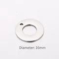 Distanziatore rotondo in acciaio inox da 16mm a due fori per borse e accessori - Acciaio Foro Singolo 16mm (KLJ5969-Z)