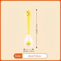 Cute yellow duckling kids spoon with ergonomic handle and size dimensions 14cm by 3.5cm - Little Duck Spoon