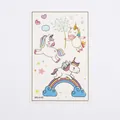 Tatuaggi temporanei unicorno arcobaleno impermeabili stile WS-A147 per bambini - Unicorno del Ponte Arcobaleno (WS-A147)