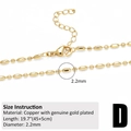 Detail van 18k vergulde koperen kralenketting met 2,2mm kralen en een karabijnsluiting - Stijl D 2.2mm Gefacetteerde Kralenketting