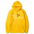 Yellow Christmas hoodie with Merry Christmas print and front pocket for men and women - S / Yellow