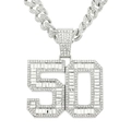 Necklace Set 50cm Cuban Chain Silver