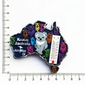 Australia map resin fridge magnet with koala relief design and built-in thermometer - Map Thermometer Koala