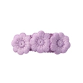 Barrette à cheveux marguerite brodée violet lavande pour filles avec trois fleurs - Violet Clair