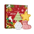 Festive Christmas bath bomb gift set with tree, star, snowflake, and boot shapes - Christmas Collection Shapes (Gift Box) / 4 Pieces/Pack (100g/Piece)