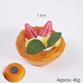 Realistic artificial fruit egg tart fridge magnet with strawberry and pineapple decor - Mango Strawberry Tart - Fridge Magnet