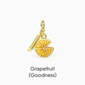 Pendentif pamplemousse doré avec breloque gravée Goodness pour collier DIY - Pamplemousse (Bonté)