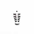 Silver fish bone pendant made of stainless steel for DIY jewelry making and crafts - Steel Silver Fishbone