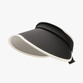 Cappello parasole da donna nero e beige con tesa larga e protezione UV UPF 50+ - Regolabile / Nero