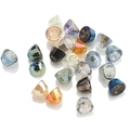 8mm multi-colored faceted crystal glass bell pendants for DIY necklace jewelry making - Multicolor