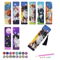 DIY cat diamond painting bookmark set with 8 cat designs and full crafting accessories - Cute Cats