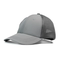 Unisex grey breathable mesh trucker cap with reinforced stitching and adjustable back - M (56-58cm) / 12-Grey