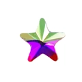 Star-shaped K9 crystal rhinestone accessory with vibrant AB rainbow iridescent finish - 7mm Star AB