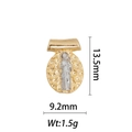 Oval religious pendant in two-tone gold finish with 13.5mm height and 9.2mm width - DZ-1144-Gold Edge Silver Mary