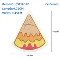 Ice cream shaped wood pulp sponge variant measuring 9.75 cm by 8.45 cm for dishwashing - Ice Cream / Single OPP Bag