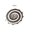 Rainbow fidget spinner variant in black finish with spiral swirl pattern, model NO.W88-18 - Black