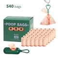 Biologisch afbreekbare hondenpoepzakjes set met 540 zakjes, lavendelgeur en dispenser - With Dispenser And Clip / 36 Rollen (540 Zakken)