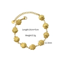 Bracelet coquillages dorés en acier inoxydable avec chaîne d'extension de 16cm et 5cm - Bracelet Doré 12mm