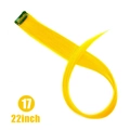Vibrant yellow 22-inch clip-in hair extension piece for colorful ombre highlights - Yellow (17)