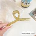 Amber yellow frosted claw clip 12.5cm large matte hair jaw for thick hair styling - 13cm / Green